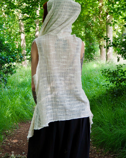 Gaia Boho vest Gebroken wit