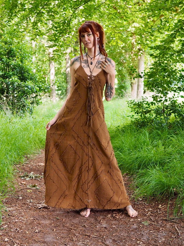 Ancient Whispers Summer Dress Dark Green
