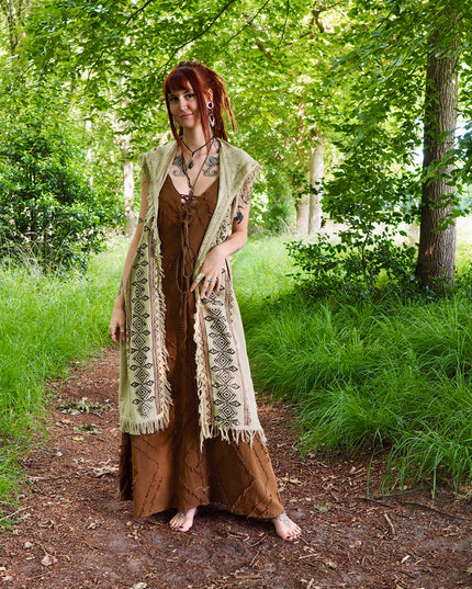 Ancient Whispers Summer Dress Dark Green