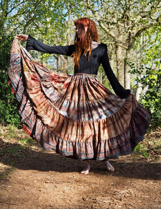 Tie Dye Silk Skirt 219
