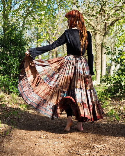 Tie Dye Silk Skirt 219