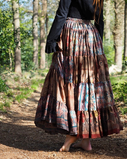 Tie Dye Silk Skirt 219