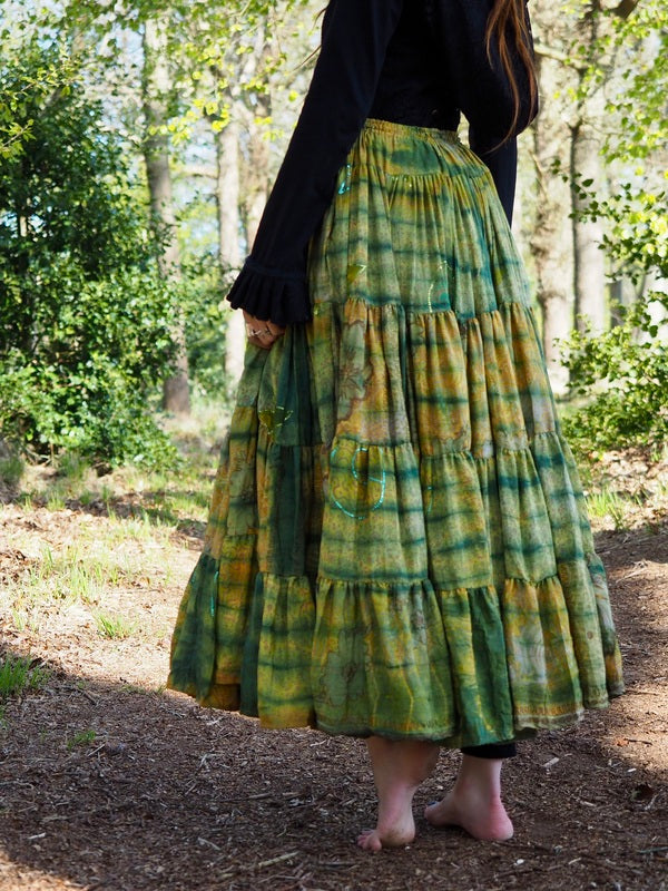 Tie Dye Zijden Rok 218
