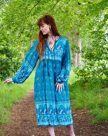 Maeve Midi jurk (limited edition) Blauw