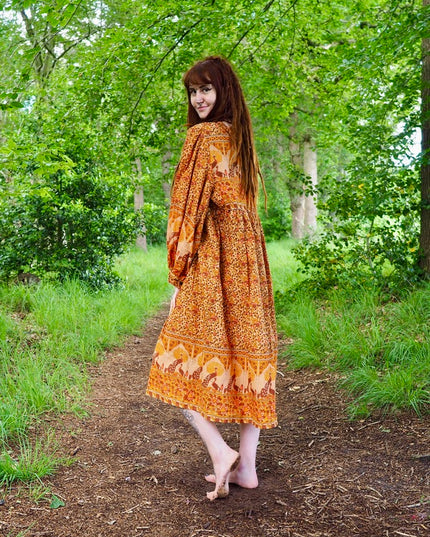 Maeve Midi jurk (limited edition) Oker