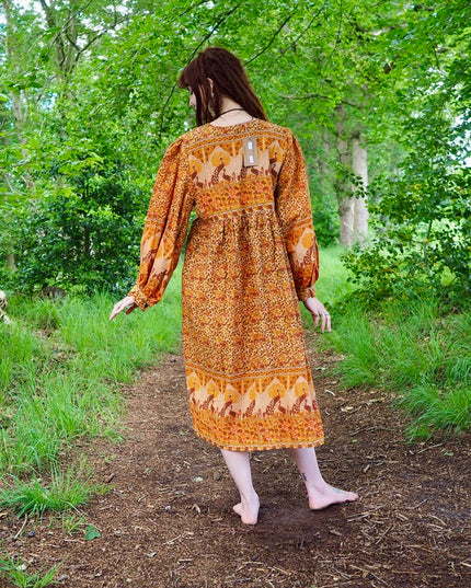 Maeve Midi jurk (limited edition) Oker