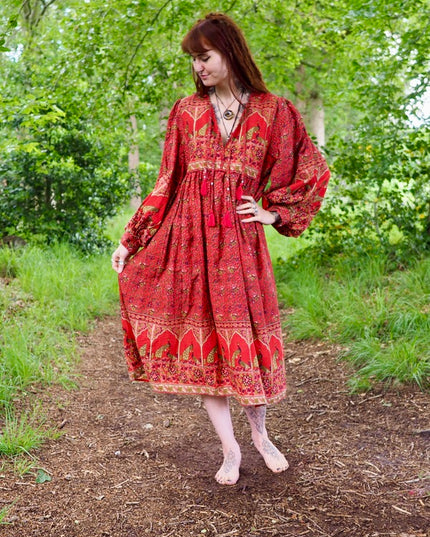 Maeve Midi jurk (limited edition) Rood