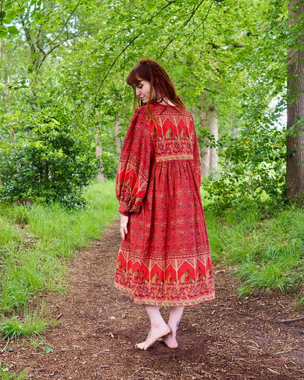 Maeve Midi jurk (limited edition) Rood