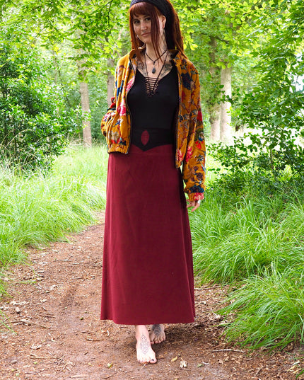 Cosy rib Rok Marroon Rood