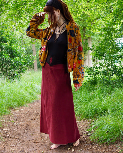 Cosy rib Rok Marroon Rood