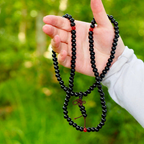 Tibetan Black Mala 6 mm.