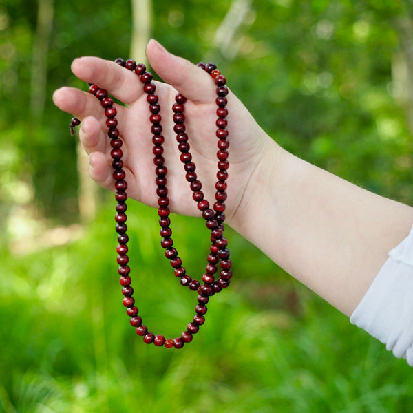 Tibetan Red Mala 6 mm.