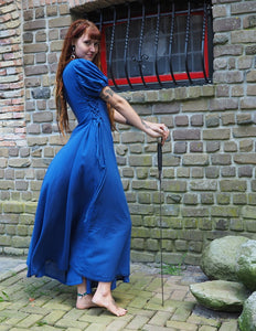 Zomer Berkana Jurk Korenblauw