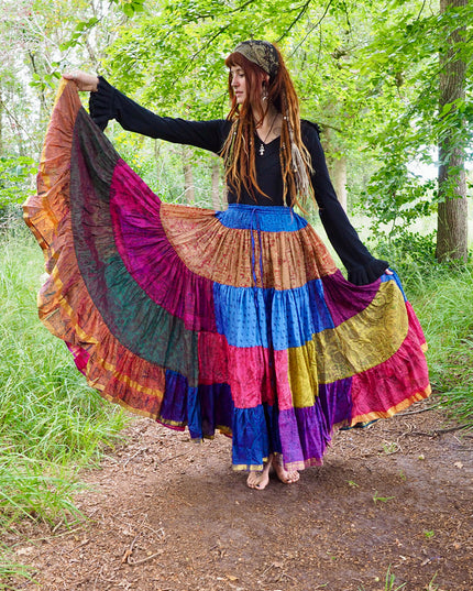 Zijden Gypsy Rok Patchwork