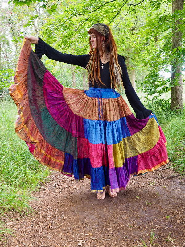 Zijden Gypsy Rok Patchwork