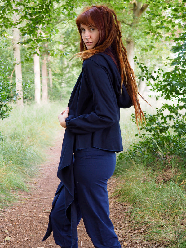 Hooded Vest Sweater Marine