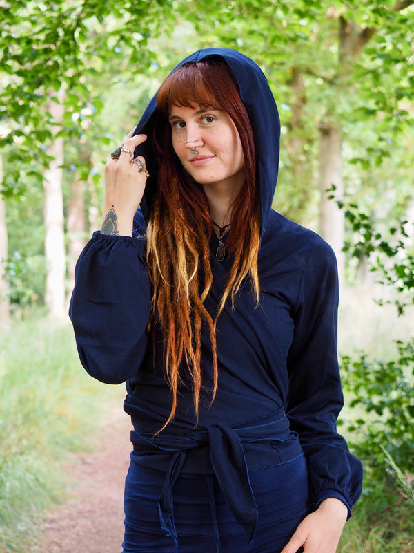 Hooded Vest Sweater Marine