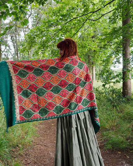 Omslagdoek India Groen
