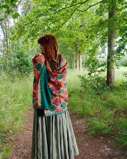Omslagdoek India Groen