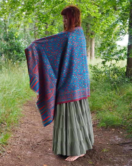 Omslagdoek Paisley Turquoise