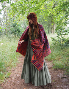 Omslagdoek Paisley Donkerblauw