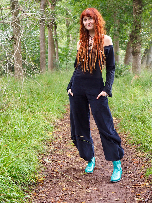 Uma Broek Rib Zwart