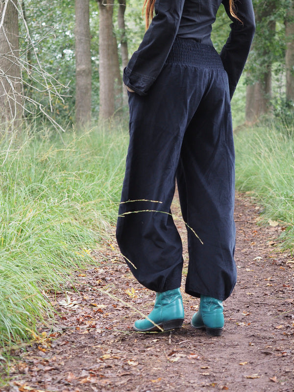 Uma Broek Rib Zwart