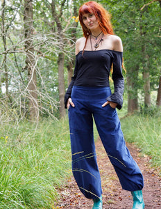 Uma Broek Rib Blauw