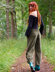 Uma Broek Rib Groen