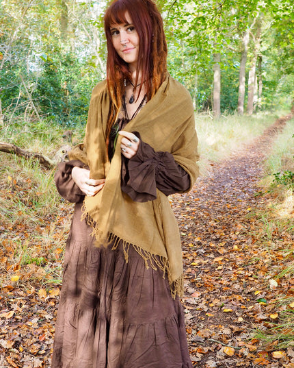 Cotton Scarf Medium Brown