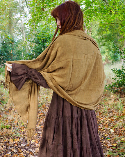 Cotton Scarf Medium Brown