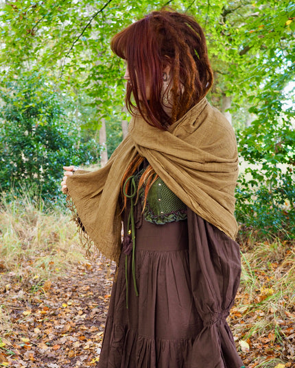 Cotton Scarf Medium Brown