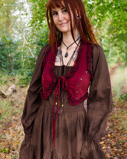 Aradia vest Marroon Rood