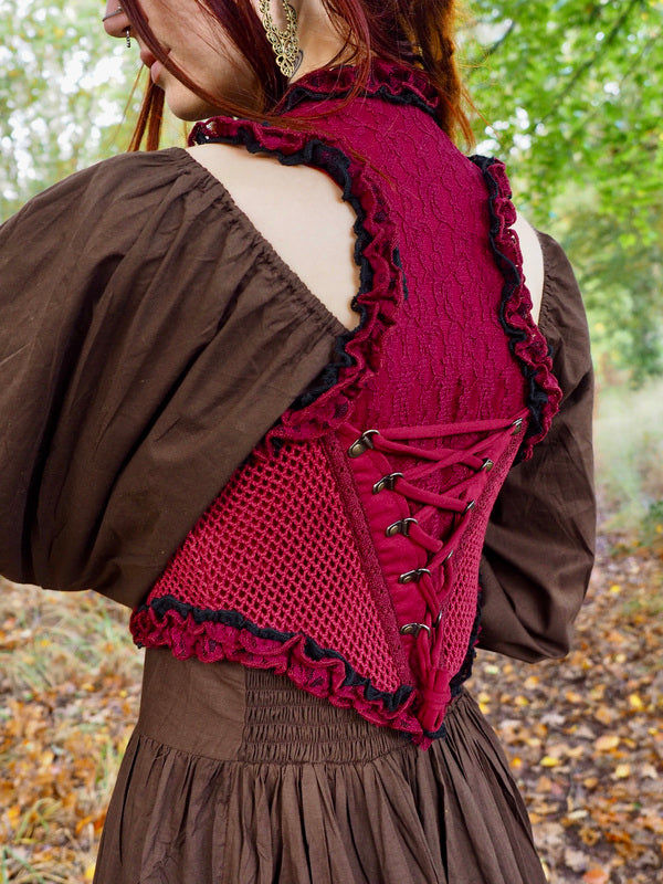 Aradia vest Marroon Rood