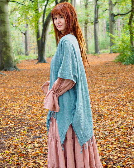 Desert Breeze poncho Lichtblauw