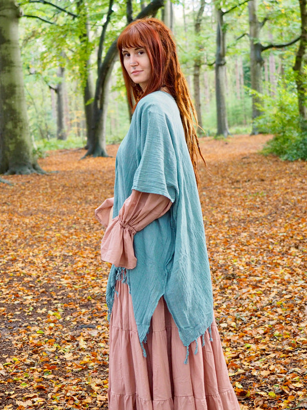 Desert Breeze poncho Lichtblauw