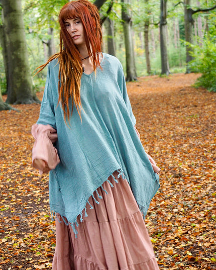 Desert Breeze poncho Lichtblauw