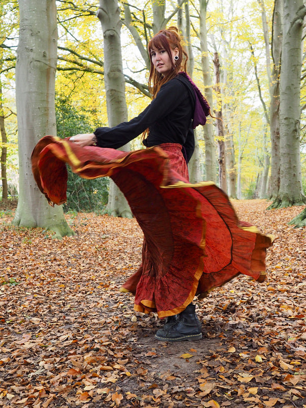 Zijden Gypsy Rok 265 Met gaatje!