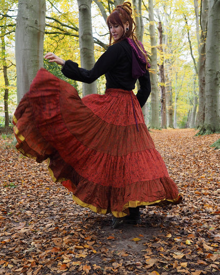 Zijden Gypsy Rok 265 Met gaatje!