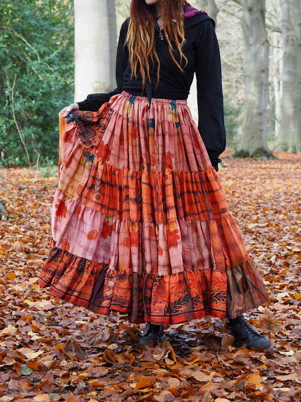 Tie Dye Zijden Rok 70