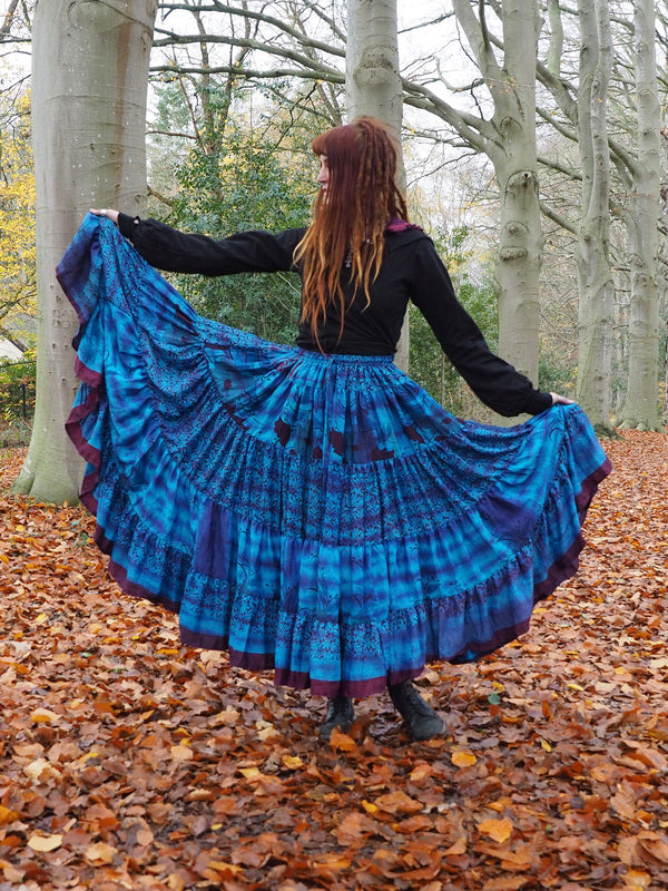 Tie Dye Zijden Rok 80