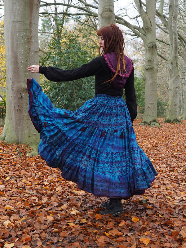 Tie Dye Zijden Rok 80