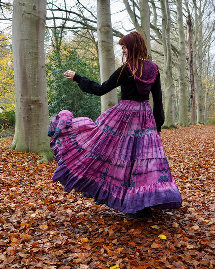 Tie Dye Zijden Rok 100