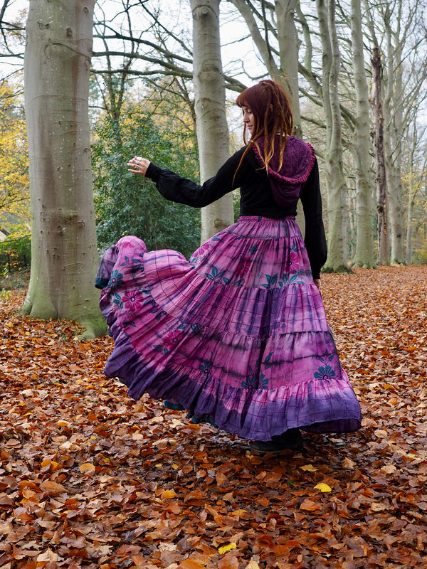 Tie Dye Zijden Rok 100