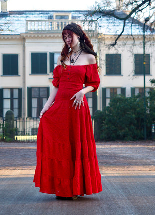 Dream Dress rood Broderie