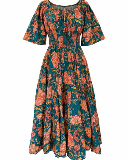Vaimagic Midi jurk Print Petrol