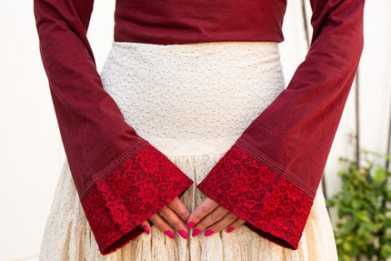 Devi Boho top Marroon Rood
