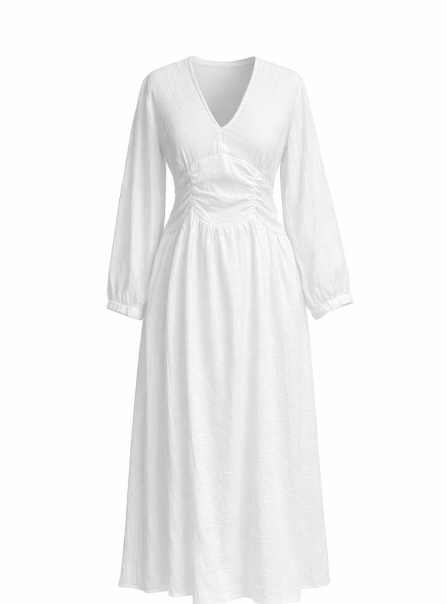 Rani Lange jurk Roomwit