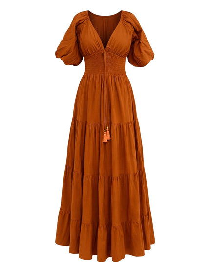 Tara Jurk Lang Warm oranje