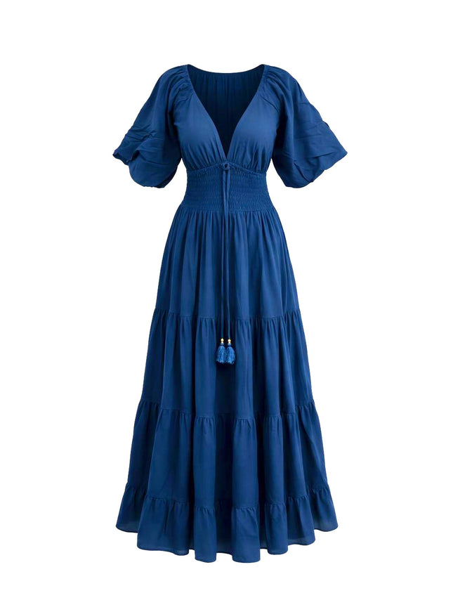 Tara Kleid Lang Moosgrün 